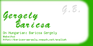 gergely baricsa business card